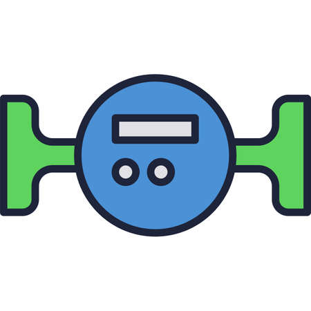 Gauge reading of kwh consumption vector iconのイラスト素材