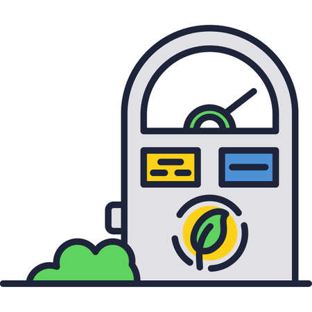 Eco fuel icon bio green gas station vectorのイラスト素材