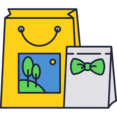 Biodegradable shopping bag vector icon on whiteのイラスト素材