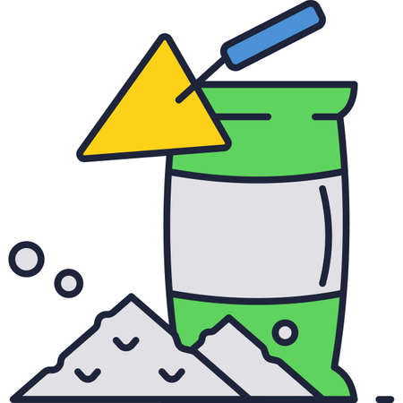Cement bag icon concrete pack vector on whiteのイラスト素材