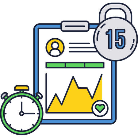 Body training schedule icon diet program vectorのイラスト素材