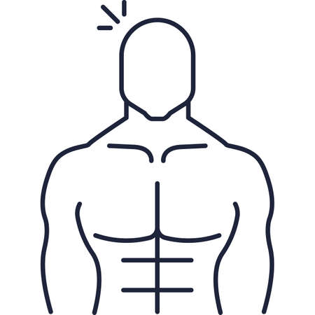 Muscular strong sport man silhouette icon vectorのイラスト素材