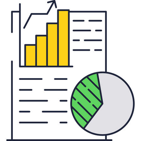 Vector report business finance data analysis iconのイラスト素材