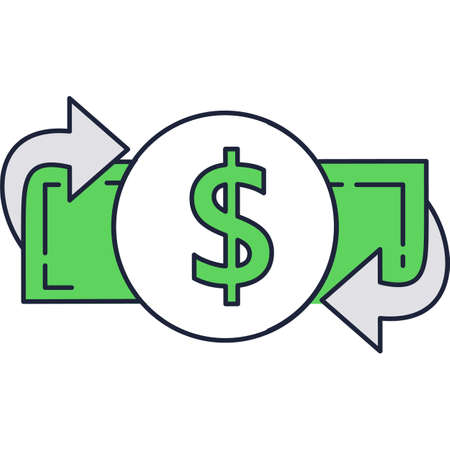 Money cash icon payment and cashback vectorのイラスト素材