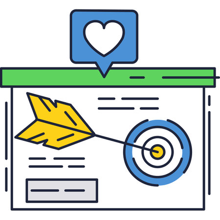 Market target strategy icon web marketing vectorのイラスト素材