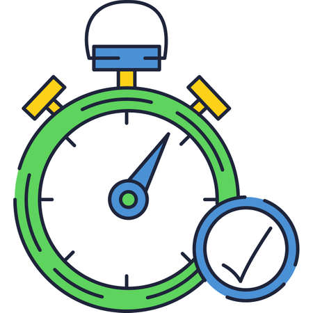 Stopwatch icon time control vector work businessのイラスト素材
