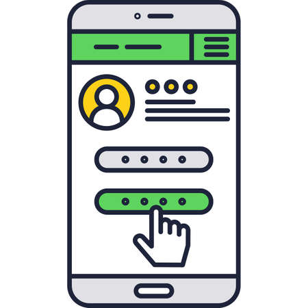 Mobile bank account vector phone icon isolatedのイラスト素材