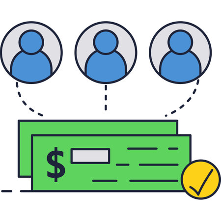 Crowd funding vector money investment model iconのイラスト素材