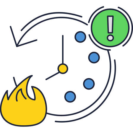 Deadline time icon clock hour timer vectorのイラスト素材