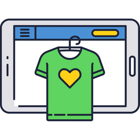 Online shop store icon retail business on internetのイラスト素材