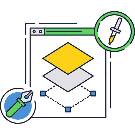 Design app or website icon vector on whiteのイラスト素材