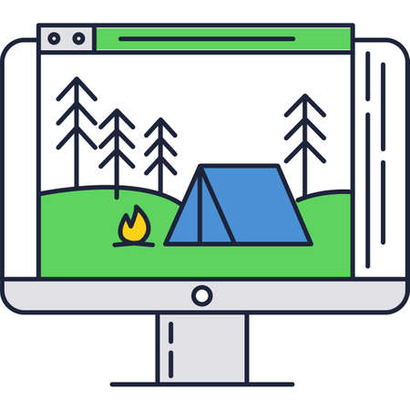 Digital art icon modern web design flat vectorのイラスト素材