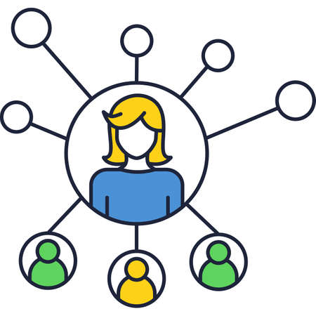 Social network icon vector business web communityのイラスト素材