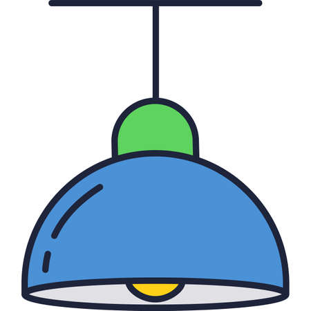 Ceiling lamp icon light pendant design vectorのイラスト素材