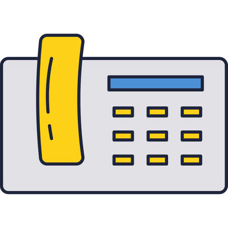 Vector old phone with dial icon isolated on whiteのイラスト素材