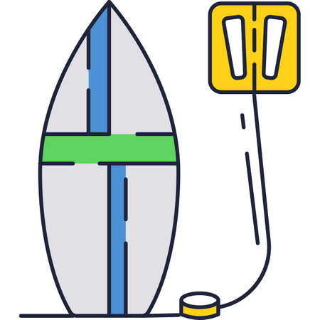 Surf board vector icon water sportのイラスト素材