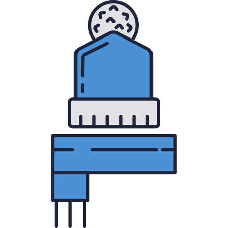 Lacrosse stick and hat helmet icon vectorのイラスト素材