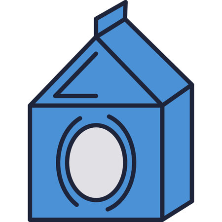 Milk pack icon vector carton box isolated designのイラスト素材