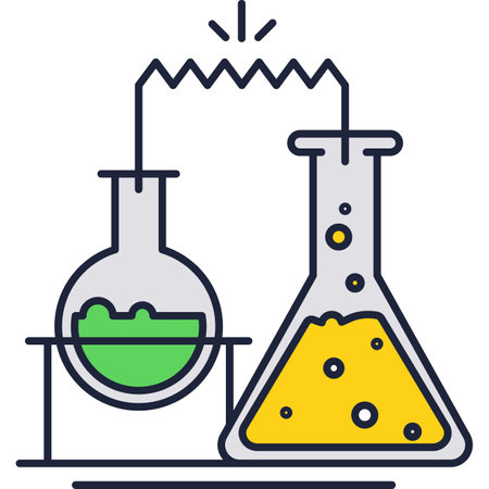 Laboratory icon lab experiment and science vectorのイラスト素材