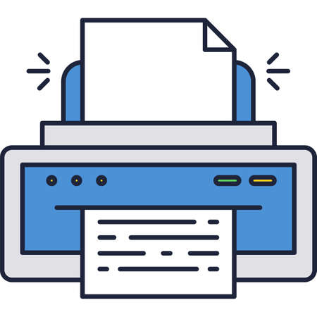 Printer icon vector print pictogram on whiteのイラスト素材