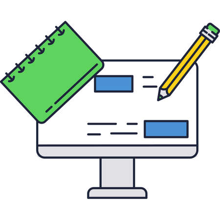 Work icon line vector business workplace isolatedのイラスト素材