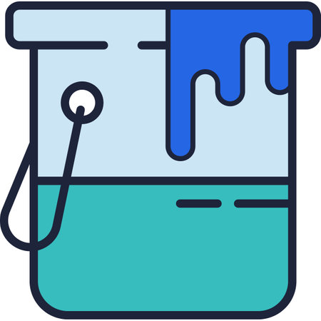 Paint bucket vector can container icon isolatedのイラスト素材