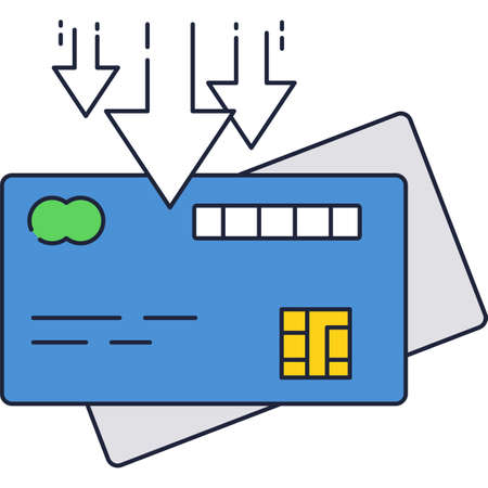 Bank card replenishment icon flat vector isolatedのイラスト素材