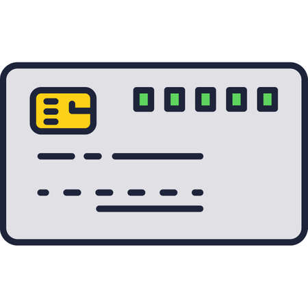 Electronic bank card icon vector isolated on whiteのイラスト素材
