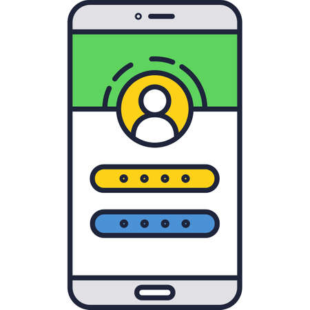 Sign in smartphone page vector icon isolatedのイラスト素材