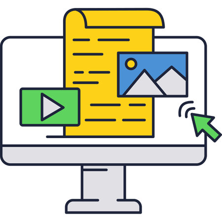 Content management system vector icon web searchのイラスト素材