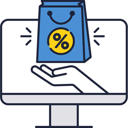 Discount icon online sale offer best price vectorのイラスト素材