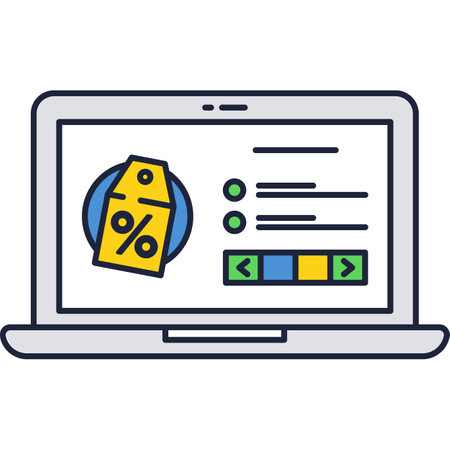 Online discount icon shop sale coupon vectorのイラスト素材