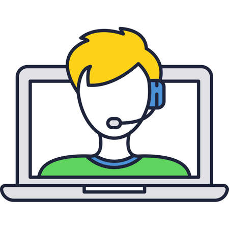 Soccer football commentator on screen vector iconのイラスト素材