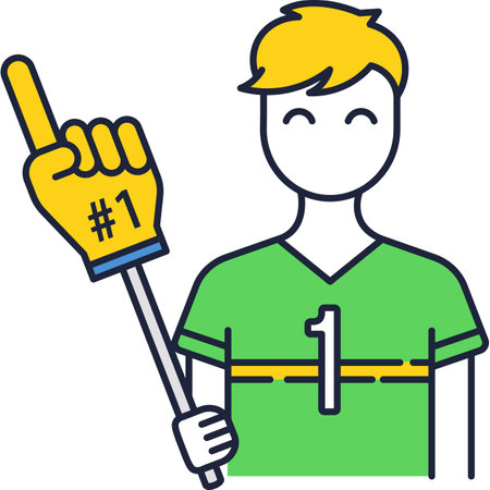 Soccer football sport team fan vector iconのイラスト素材