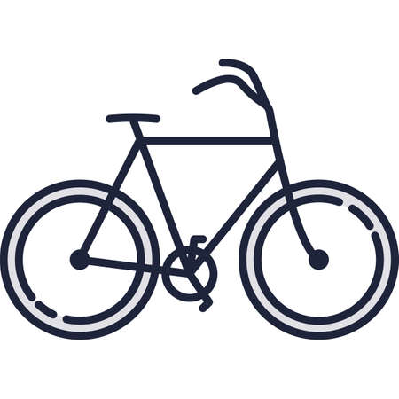 Bicycle vector sport bike icon isolated on whiteのイラスト素材