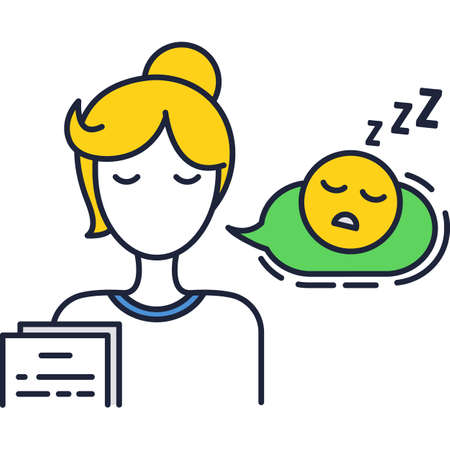 Session time icon vector woman and chat bubbleのイラスト素材