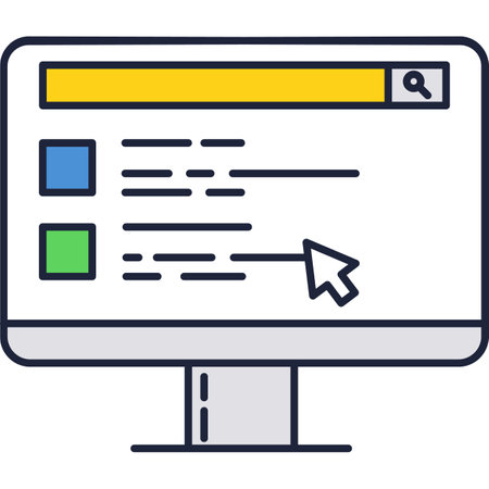 Search web information icon internet flat vectorのイラスト素材