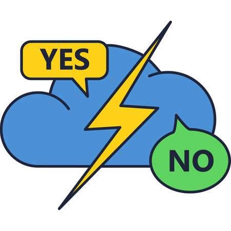 Yes no argument icon argue vector designのイラスト素材