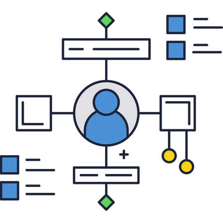 Work flow icon productivity process tech vectorのイラスト素材