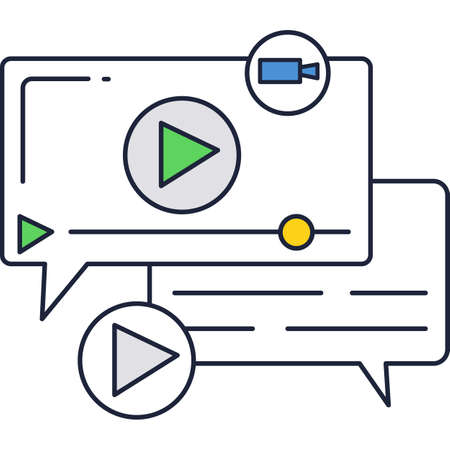 Video digital marketing social media vector iconのイラスト素材