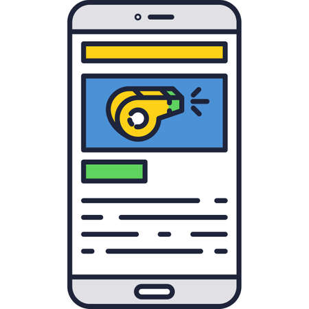 Sport news online mobile phone app icon vectorのイラスト素材