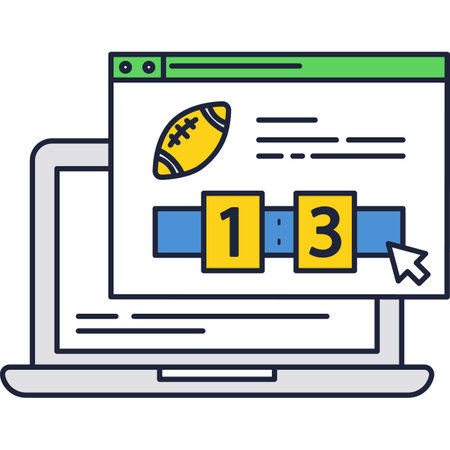 Football sport score online screen icon vectorのイラスト素材