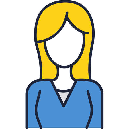 Female sports tv news anchor vector icon on whiteのイラスト素材
