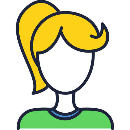 Girl sports tv news anchor vector icon on whiteのイラスト素材
