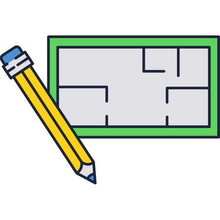 Floor plan icon architect house room design vectorのイラスト素材
