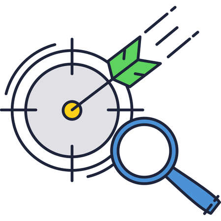 Target icon vector arrow, goal on dartboardのイラスト素材