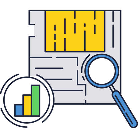 Big data analysis icon business technology vectorのイラスト素材