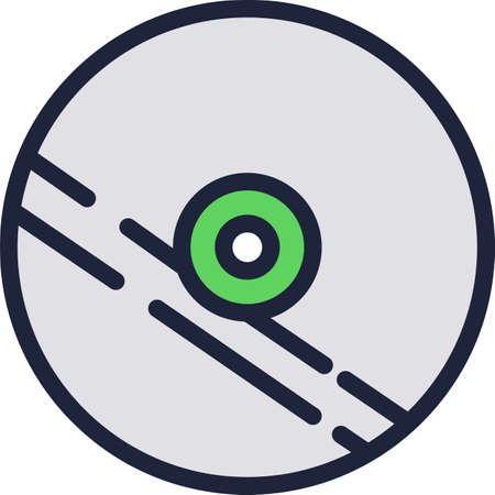 CD DVD disk vector for music record iconのイラスト素材