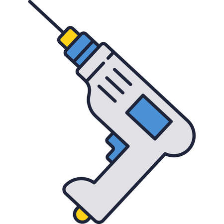Drill vector icon hand electric power machineのイラスト素材