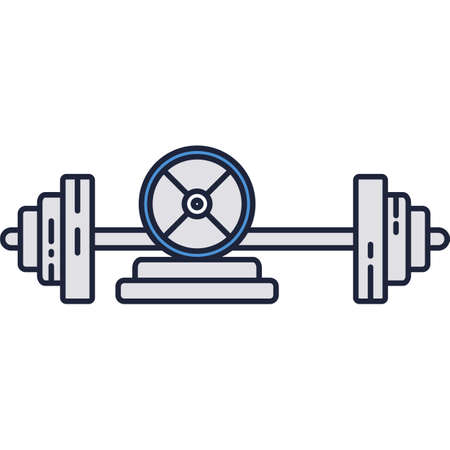 Vector weight dumbbell for gym workout iconのイラスト素材